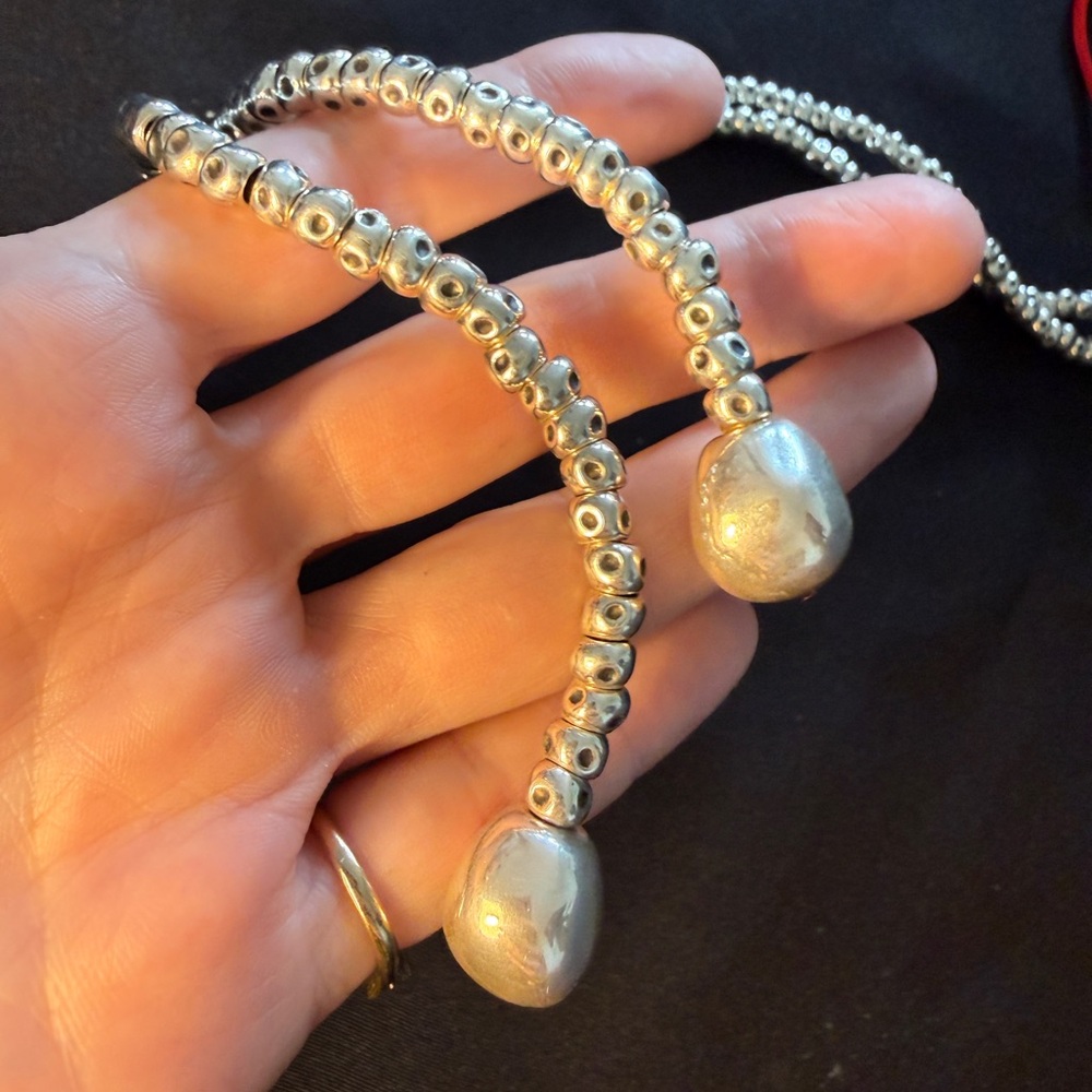 UNO de 50 Collection “All Balls” Jellyfish Statement Necklace Lariat Heavy Long